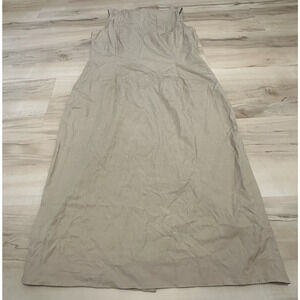 Theory Dress 8 A-line Cupro Cotton‎ Shift Sleeveless Beige Workwear
